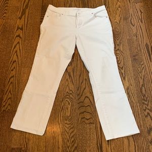 White jeans from Loft